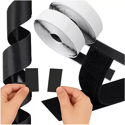 Self-adhesive Velcro black 5m x 2.5cm Ruhhy 24237