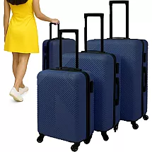 3-in-1 suitcase set - navy blue Trizand 26664