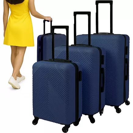 3-in-1 suitcase set - navy blue Trizand 26664