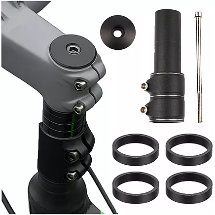 Velosipēda stūres iznesuma pagarinātājs Trizand 25993, 28,6 mm, melns