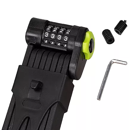 Salokāma velosipēda atslēga ar kodu, TRIZAND 25733, melna