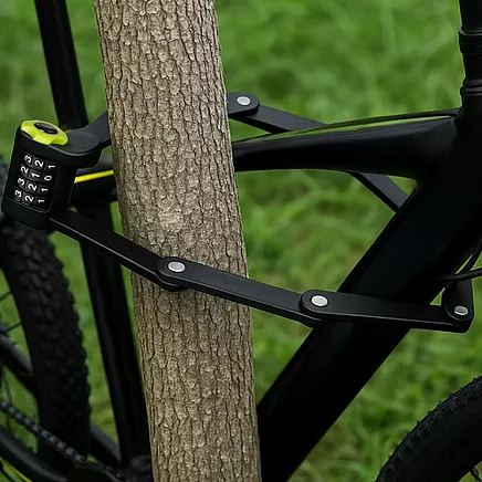 Salokāma velosipēda atslēga ar kodu, TRIZAND 25733, melna