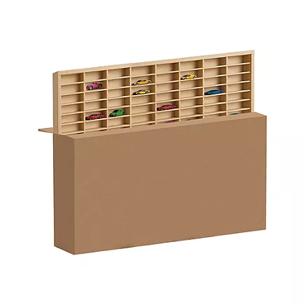 Koka plaukts mašīnītēm Kruzzel 26582, kravas auto, 80 vietām