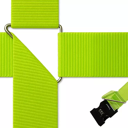 Regulējama bagāžas josta ar koda slēdzeni Trizand 25812, 3.9 m, spilgti zaļa