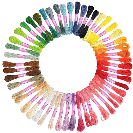 Muline diegu komplekts izšūšanai MAALEO, 50 krāsas