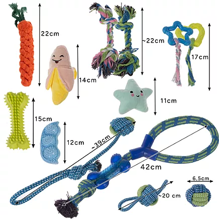 Dog chew toy, tug - set 25384