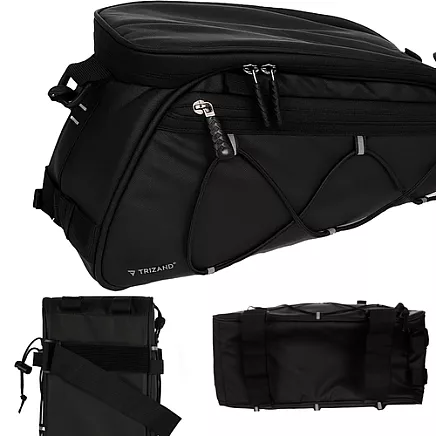 Trizand 25516 velosomu komplekts bagāžniekam, ūdensizturīgs, 16 l, melns