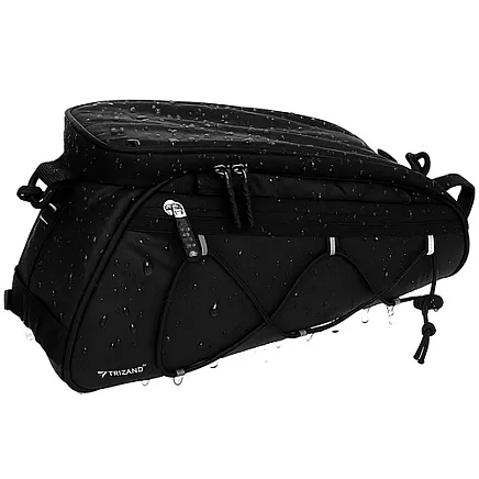 Trizand 25516 velosomu komplekts bagāžniekam, ūdensizturīgs, 16 l, melns