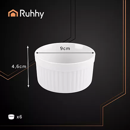 Ramekin - ovenproof dish 6 pcs. Ruhhy 25705