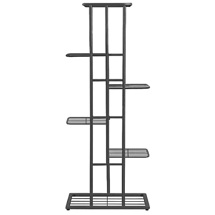 Daudzlīmeņu metāla puķu statīvs Ruhhy 26040, 106 cm, melns