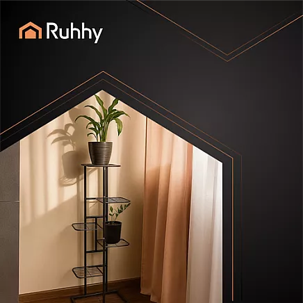 Daudzlīmeņu metāla puķu statīvs Ruhhy 26040, 106 cm, melns