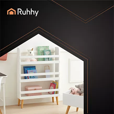 Bērnu plaukts rotaļlietām un grāmatām Ruhhy 26440, balts