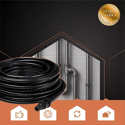 Pipe cleaning hose with adapter 20m Ruhhy 26133