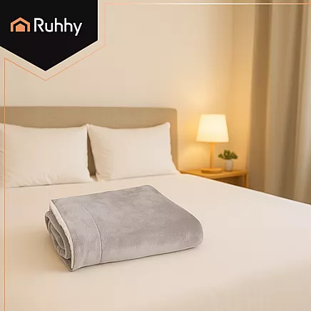 Double-sided blanket 150x200cm light gray Ruhhy 26293