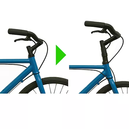 Velosipēda stūres iznesuma pagarinātājs Trizand 25993, 28,6 mm, melns