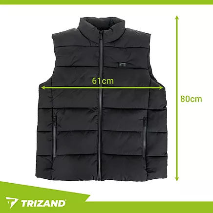 Apsildāmā veste Trizand 26542 ar USB, 11 sildīšanas zonas, XL