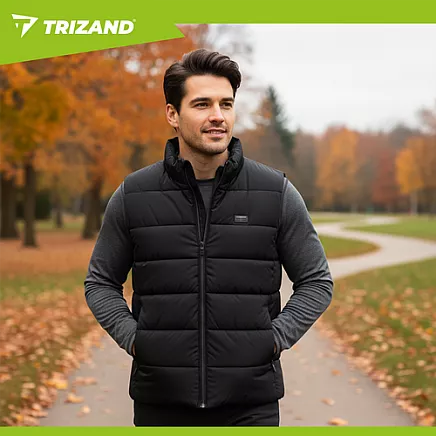 Apsildāmā veste Trizand 26542 ar USB, 11 sildīšanas zonas, XL