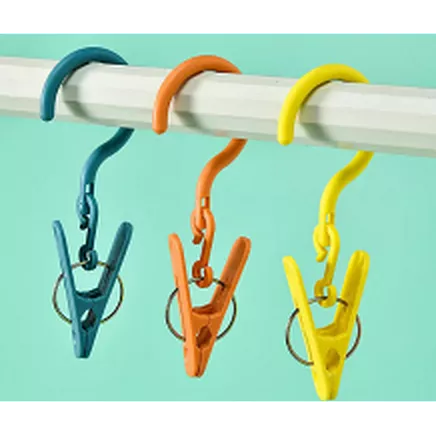 Clip with hook set of 3 pieces laundry drying clip