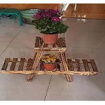 Stāvvietu koka puķu kastes podi divstāvu plaukts