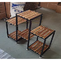 Koka Puķu Plaukts Statīvs, 4 Līmeņu