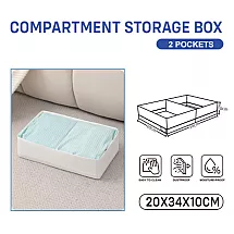 Atvilktņu organizators apakšveļai un zeķēm ar nodalījumiem, pelēks