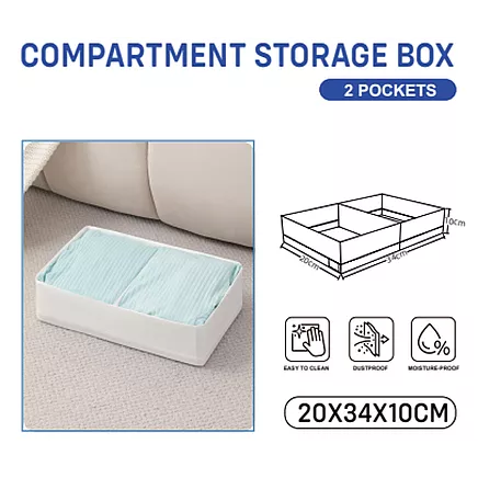 Lingerie drawer organiser clothes socks drawer with divider grey