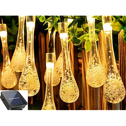 Solar lights garden icicle garland terrace balcony 20 led