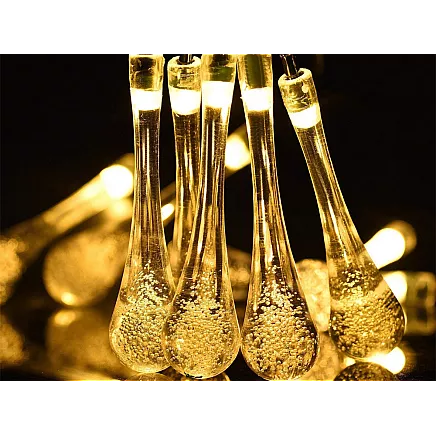 Solar lights garden icicle garland terrace balcony 20 led