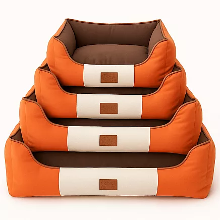 RECTANGULAR PET BED L ORANGE (30)