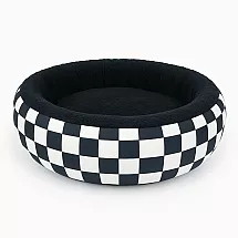 Suņu gulta aplis M balta krata