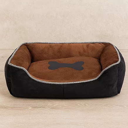 PET BED BONE L BROWN (25)