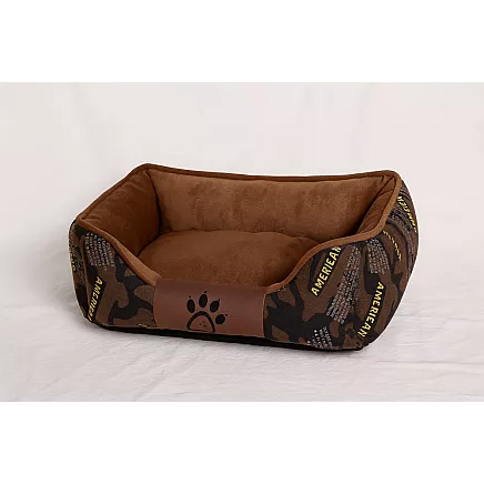 PET BED CAMOUFLAGE L BROWN (25)