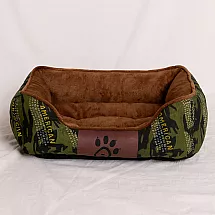 Suņu gulta mīksta pūkaina ērta vidēja izmēra suns