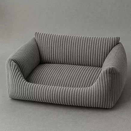 CORDUROY PET BED LIGHT GRAY S (10)