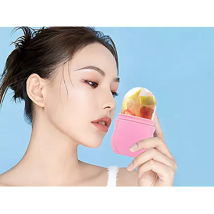 ЛЕДОВОЙ МАССАЖЕР ICE ROLLER ДЛЯ ЛИЦА СИЛИКОНОВЫЙ УСПОКАИВАЮЩИЙ СГЛАЖИВАЮЩИЙ