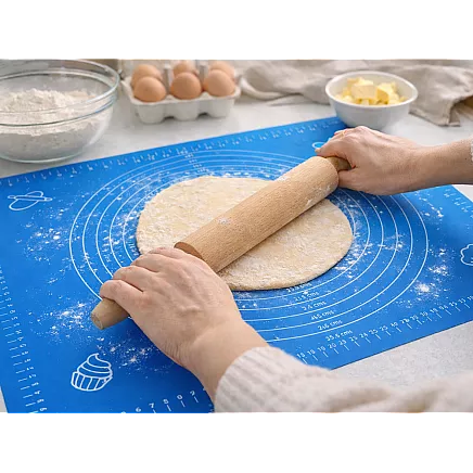 Siikonowa 50x40 silicone baking mat, non-slip, rollable