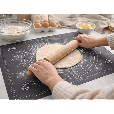 Siikonowa 50x40 silicone baking mat, non-slip, rollable