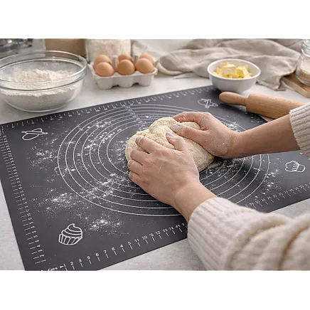Siikonowa 50x40 silicone baking mat, non-slip, rollable