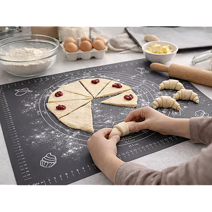 Siikonowa 50x40 silicone baking mat, non-slip, rollable