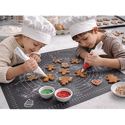 Siikonowa 50x40 silicone baking mat, non-slip, rollable