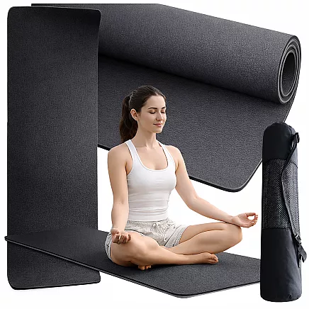 Коврик для йоги, пилатеса, фитнеса и гимнастики с ручкой, 183 см