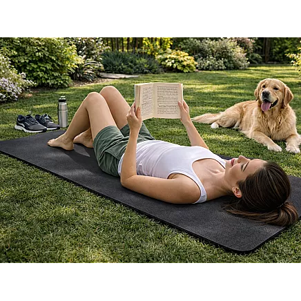 Коврик для йоги, пилатеса, фитнеса и гимнастики с ручкой, 183 см