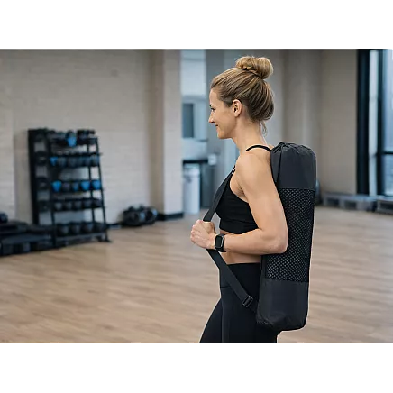 Yoga, pilates, fitness and gymnastics exercise mat with handle – 183cm