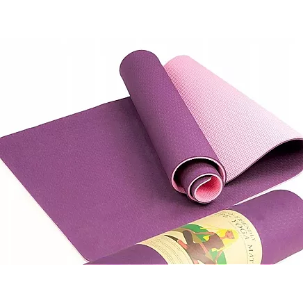 Yoga, pilates, fitness and gymnastics exercise mat with handle – 183cm