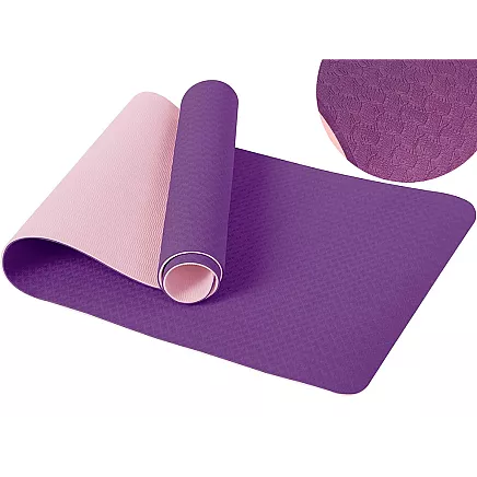 Yoga, pilates, fitness and gymnastics exercise mat with handle – 183cm