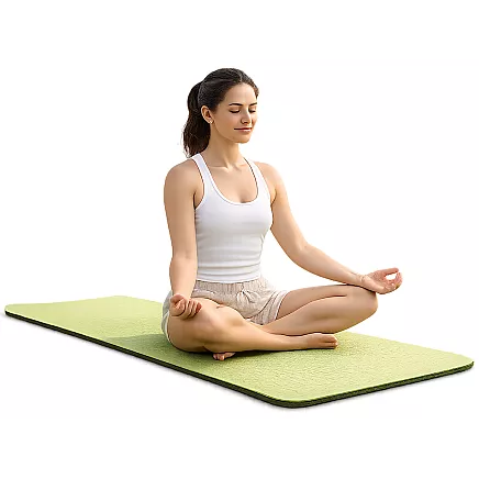 Коврик для йоги, пилатеса, фитнеса и гимнастики с ручкой, 183 см