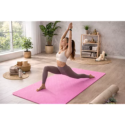 Мат для йоги, пилатеса, фитнеса, гимнастики, тренировок, 190 см, толстый