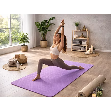 Мат для йоги, пилатеса, фитнеса, гимнастики, тренировок, 190 см, толстый
