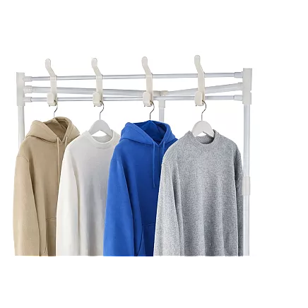 Corner clothes rack with shoe shelves metal wardrobe