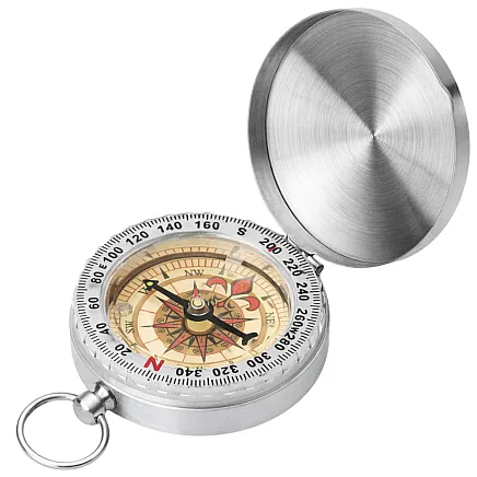 Классический карманный туристический флуоресцентный компас с крышкой